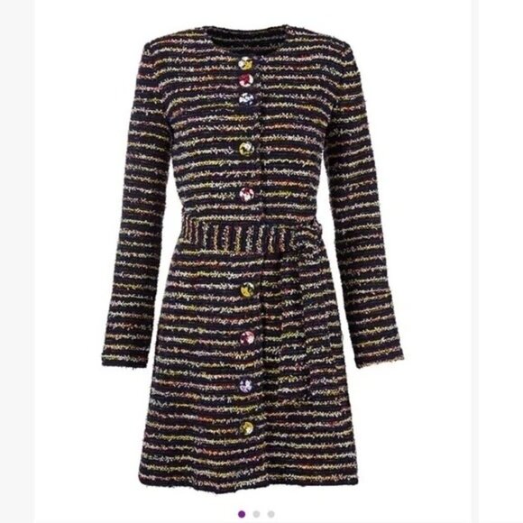 CABI Headline Tweed Topper Jacket Black Multicolor Sz 6 #5660 NWOT - Picture 1 of 10